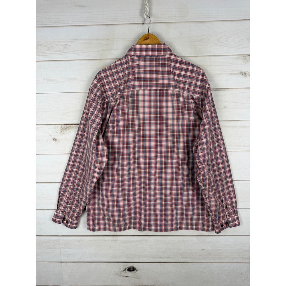 Patagonia Shirt Mens XL Red Blue Plaid Long Sleeve Button Down Hiking - Picture 2 of 7